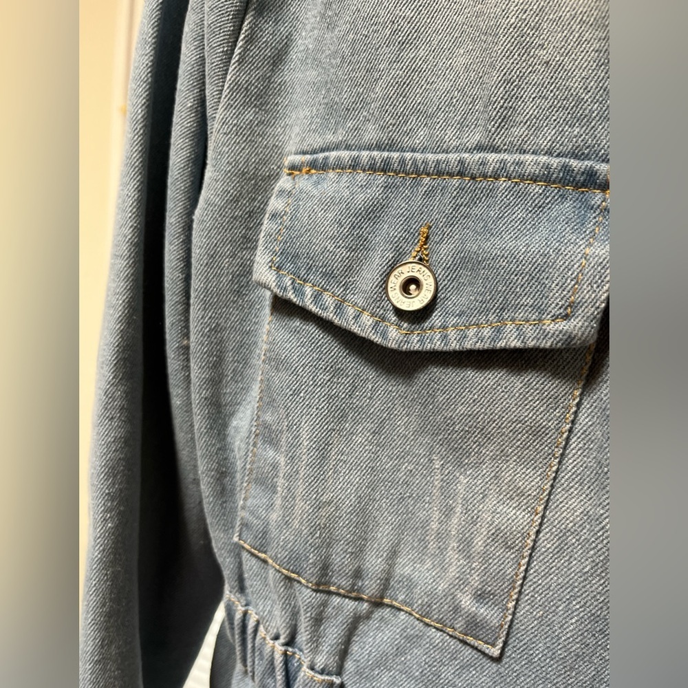 NWT!  Jeans Jacket Zip up Peplum - Picture 3 of 12